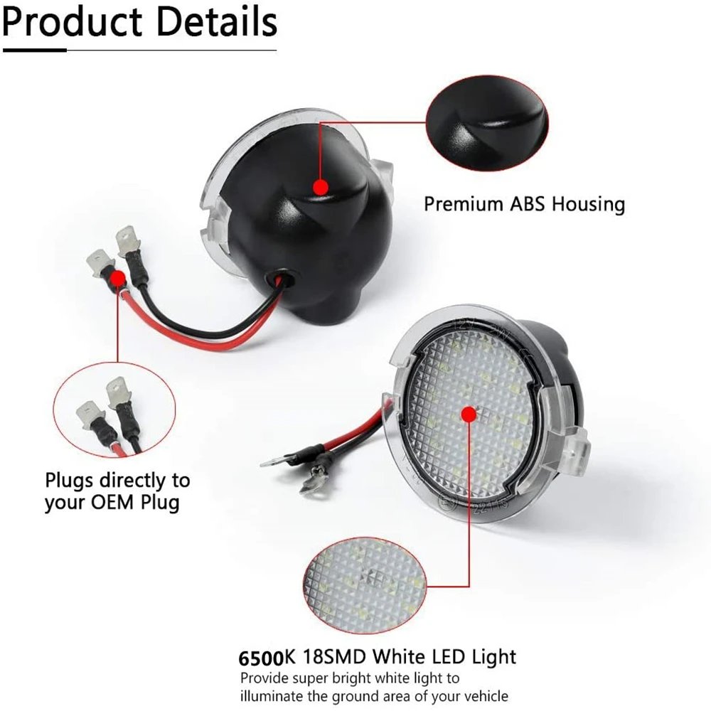 LED الجانب تحت مرآة البركة أضواء لفورد F-150 إكسبيديشن إكسبلورر حافة فليكس الانصهار الثور X لينكولن MKS MKX MKT MKZ الزئبق