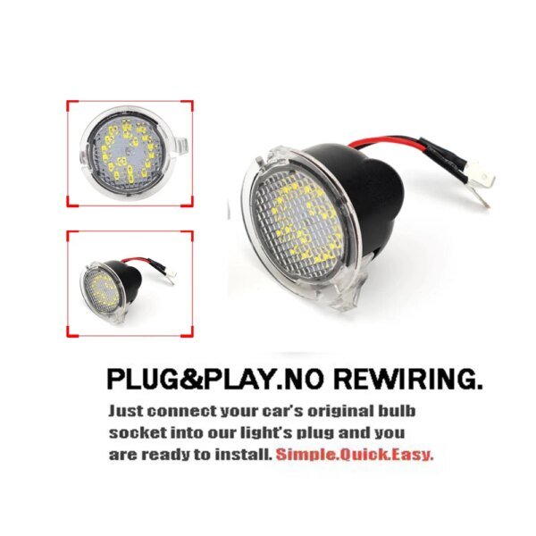 مرآة جانبية البركة الخفيفة ، LED مصباح لفورد F150 اكسبلورر حافة إكسبيديشن فليكس فيوجن توروس X مونديو MK5 ، 6000K الأبيض ، 2 قطعة