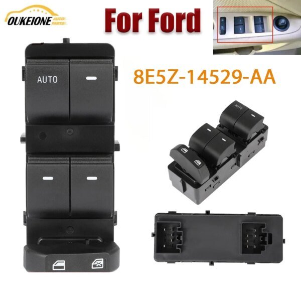 مفتاح تحكم في النافذة لسيارة فورد كراون فيكتوريا ، 8E5Z-14529-AA ، 8E5Z14529AA ، 8E5Z-14529AA ، مفتاح رئيسي للطاقة الأمامية اليسرى ، قطع غيار السيارات ، 2009 ، 2010 ، 2011