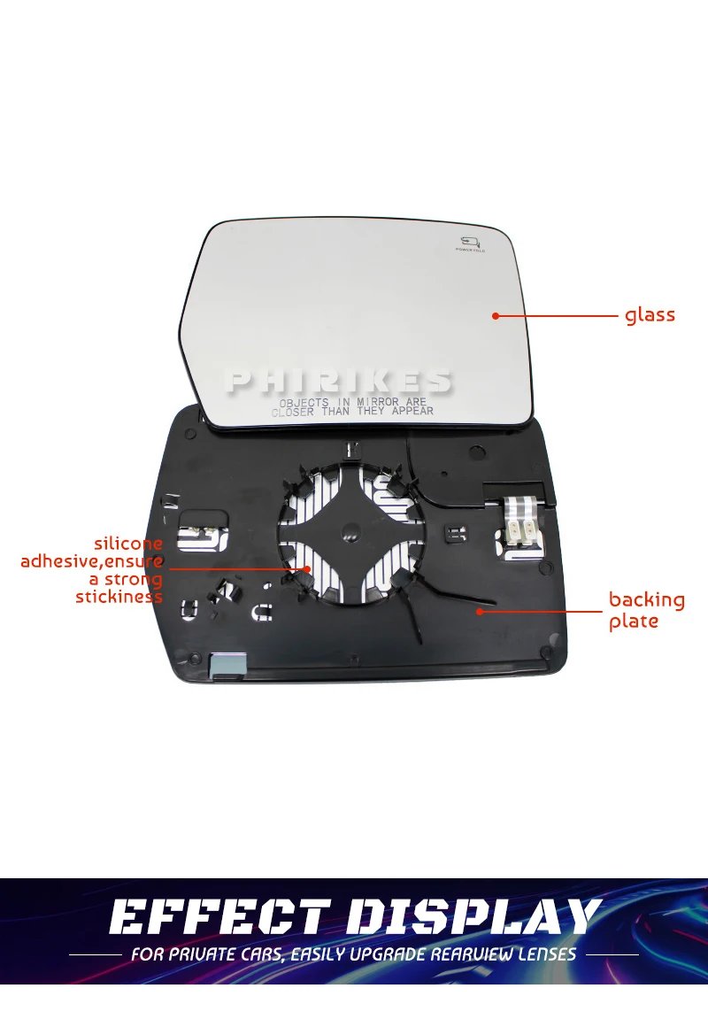 مرآة جانبية يسرى ويمنى ، مرآة الرؤية الخلفية بزاوية مسخنة ، فورد من من من من من من الجانبين ، مرآة رؤية خلفية واسعة ،