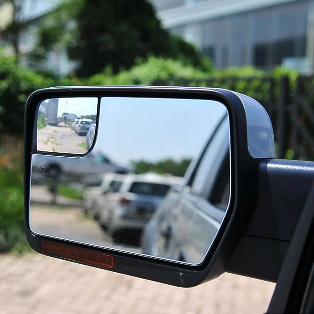 لفورد F-150 F150 2004 2005-2014 بيك اب ساخنة الجانب الأيسر الأيمن مرآة الزجاج محدب زاوية واسعة الجناح مرآة استبدال الرؤية الخلفية