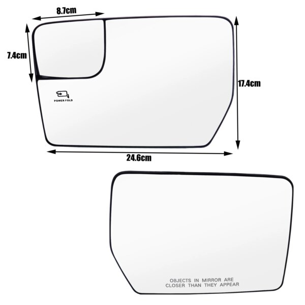 لفورد F-150 F150 2004 2005-2014 بيك اب ساخنة الجانب الأيسر الأيمن مرآة الزجاج محدب زاوية واسعة الجناح مرآة استبدال الرؤية الخلفية