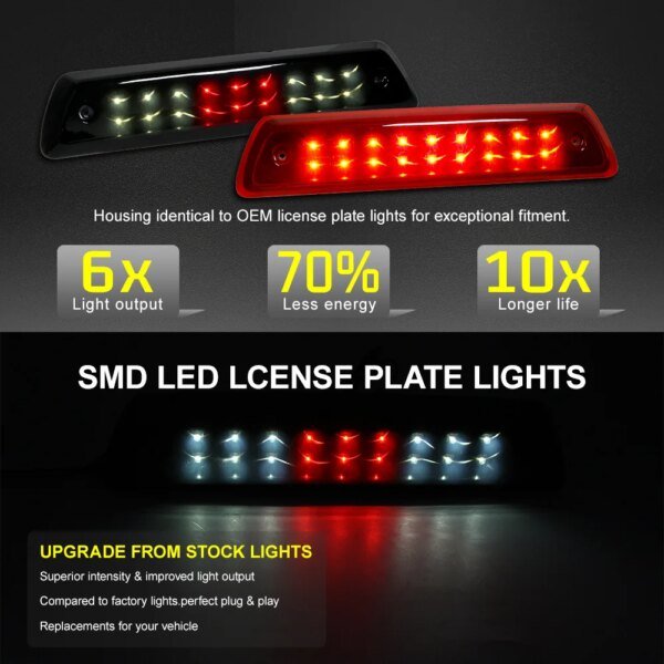 مصباح ليد عالي فرامل فورد ، مصباح التوقف الثالث ، ، أحمر وأبيض ، F150 ،