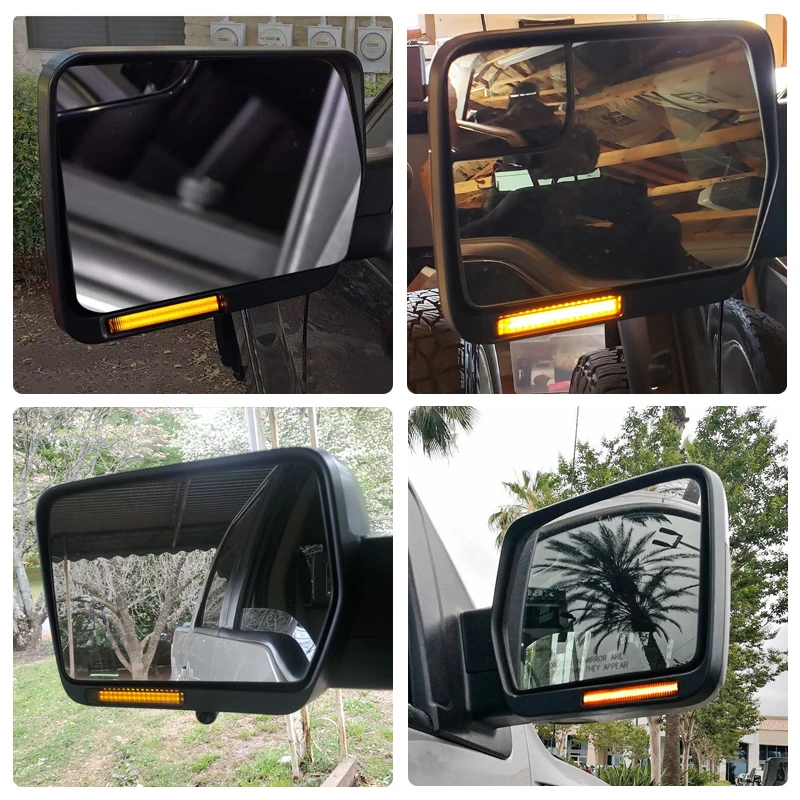 لفورد F150 F-150 رابتور إكسبيديشن لينكولن مارك LT LED الجانب مرآة مصباح العنبر الجانب الرؤية الخلفية ديناميكية بدوره إشارة أضواء