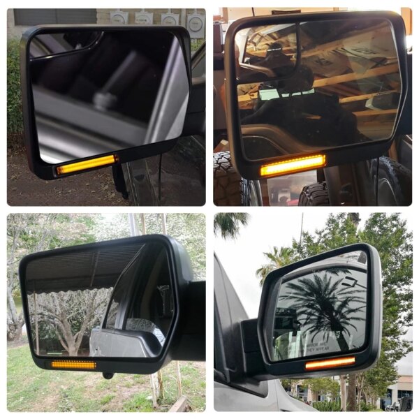 لفورد F150 F-150 رابتور إكسبيديشن لينكولن مارك LT LED الجانب مرآة مصباح العنبر الجانب الرؤية الخلفية ديناميكية بدوره إشارة أضواء