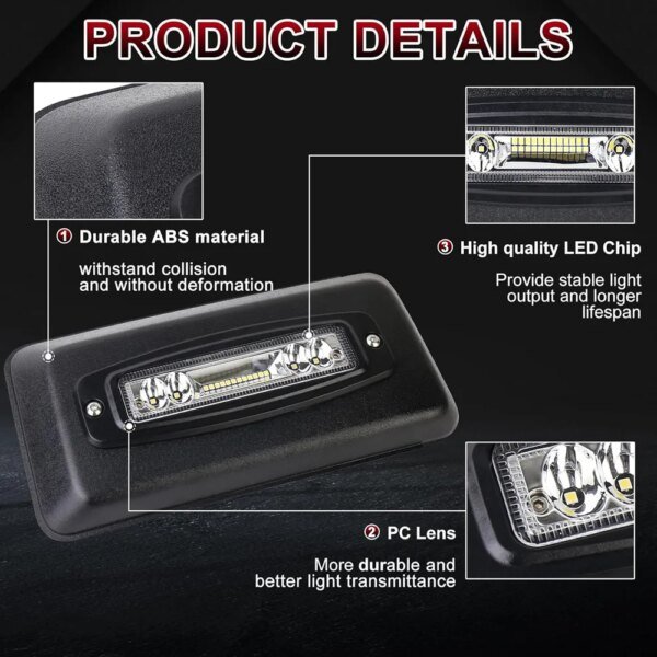 إدراج غطاء واقي واقي مصد السيارة الأمامي ، غطاء مصابيح ليد ، يسار ويمين ، يناسب وسادة فورد ، مع إكسسوارات السيارة