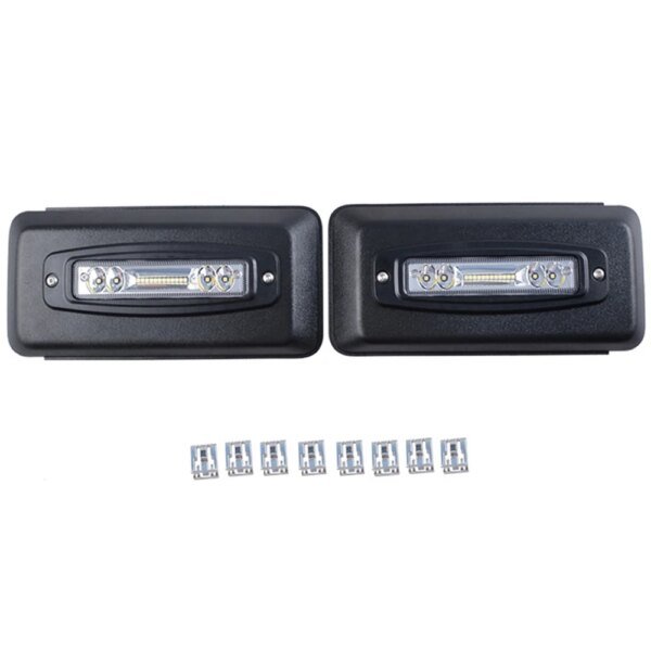 إدراج غطاء واقي واقي مصد السيارة الأمامي ، غطاء مصابيح ليد ، يسار ويمين ، يناسب وسادة فورد ، مع إكسسوارات السيارة