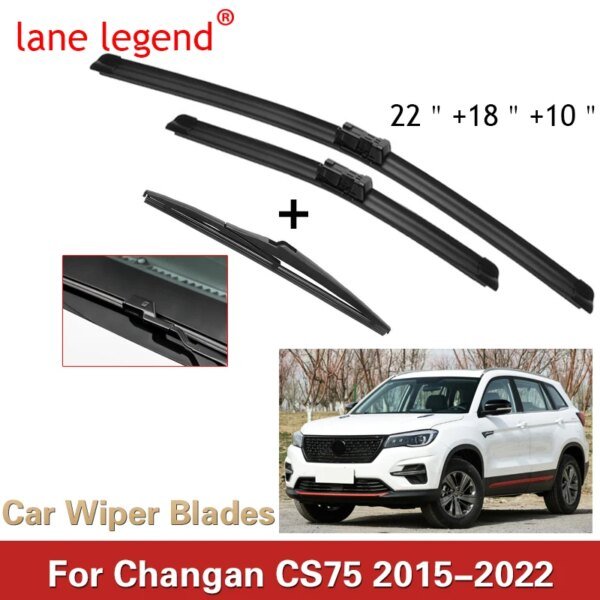 شفرات ممسحة السيارة ل Changan CS75 2015 2016 2017 2018 2019 2020 2021 2022 الجبهة الخلفية الزجاج الأمامي ممسحة شفرة فرش القاطع