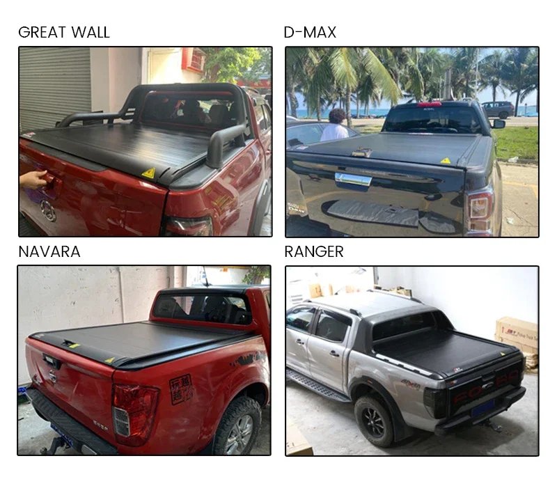 غطاء Tonneau قابل للسحب غطاء مصراع الأسطوانة لـ GWM Cannon Great Wall 5 7 poer power pao cannon wingle fengjun