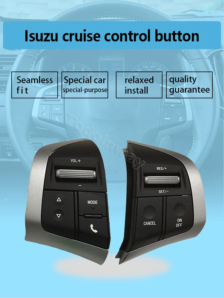مفتاح التحكم في السرعة متعدد الوظائف لـ Isuzu Dmax ، زر الصوت ، مفتاح لـ D-Max ، X ، chevolet Dmax ، الملحقات