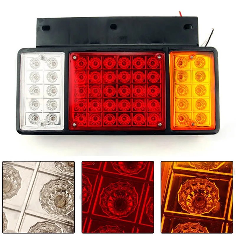 1Pair 50LED 2V Rear Tail Light Lamp For ISUZU Elf Truck NPR NKR NHR 1984+ IP66 Waterproof