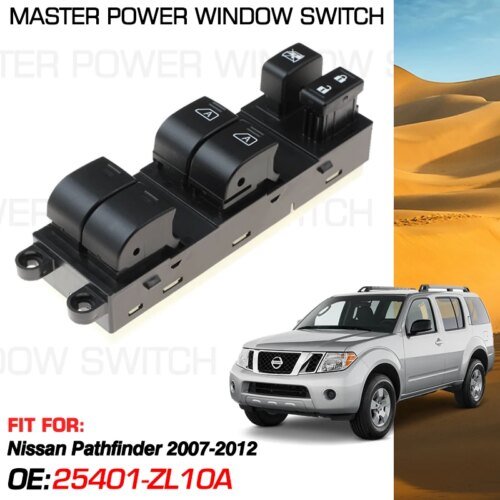 مفتاح طاقة نافذة السيارة لوحة رئيسية لنيسان باثفندر 2007 2008 2009 2010 2011 ، 25401-ZL10A ، 14 + 2 Pins جانب السائق