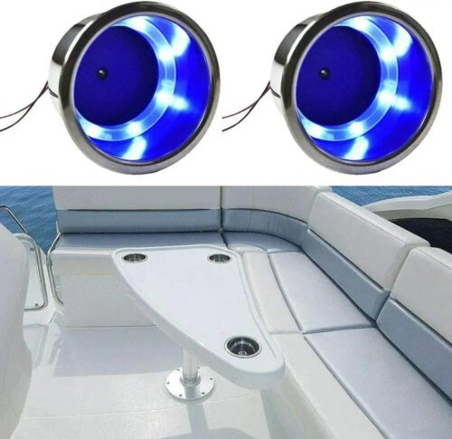 135455-d19804.jpg حامل مشروبات كوب من الفولاذ المقاوم للصدأ ، LED مدمج ، 12 فولت ، مناسب لليخوت البحري ، RV ، 2 قطعة
