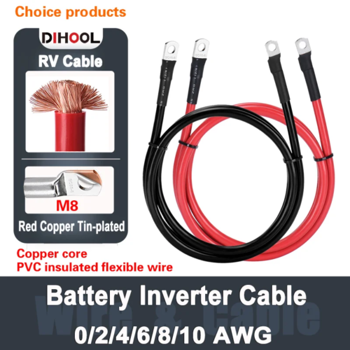 144192-594973.png بطارية محول اتصال كابل مجموعة مع محطات 8/6/4/2 AWG 10/16/25/35mm2 UPS سلك تقطعت بهم السبل الأحمر النحاس الأساسية القصدير مطلي العروة