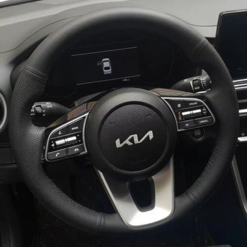غطاء عجلة قيادة السيارة جديلة من الجلد الصناعي لكيا K5 أوبتيما 2019 Cee d Ceed 2019 Forte Cerato (AU) 2018 اكسسوارات السيارات