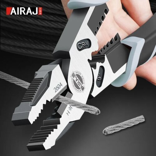 AIRAJ 7/1.3 بوصة كماشة سلك حادة كبيرة الفتح كماشة تجريد الصناعية الصف متعددة الوظائف الأجهزة أدوات يدوية