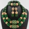 مجموعة مجوهرات الخرز الافريقي للنساء ، قلادة الزفاف ، ملحق الموضة