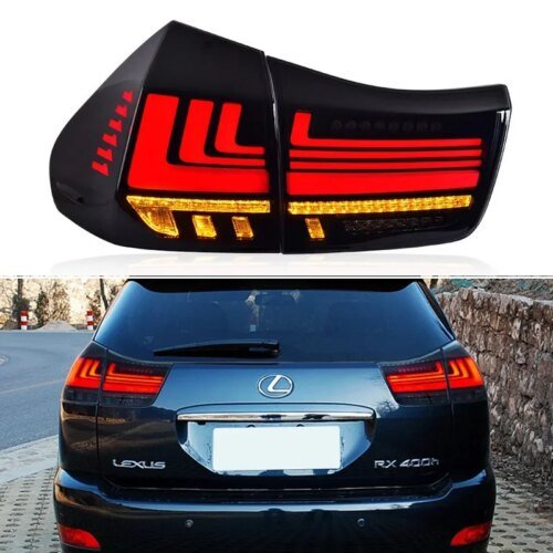 سيارة مصباح ليد خلفي لكزس RX330 RX350 RX400h 2003-2008 الخلفية تشغيل ضوء مصباح مكبح عكس + ديناميكية بدوره إشارة