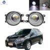 207098-1f59a3.jpg 2 قطع سيارة الضباب ضوء LED الملاك العين DRL النهار مصباح جيد الإضاءة H11 12 فولت عالية مشرق ل لكزس RX270 RX350 RX450 2013 2014 2015