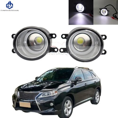 2 قطع سيارة الضباب ضوء LED الملاك العين DRL النهار مصباح جيد الإضاءة H11 12 فولت عالية مشرق ل لكزس RX270 RX350 RX450 2013 2014 2015