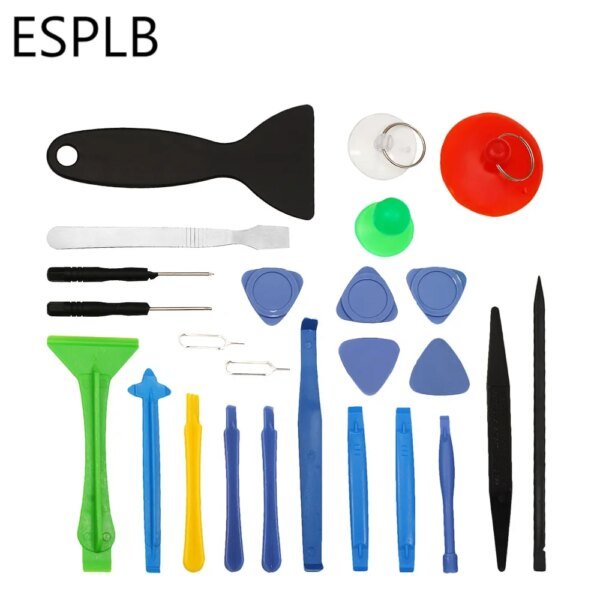 مجموعة أدوات فتح ESPLB 25 في 1 ، مجموعة مفكات إصلاح الهاتف المحمول ، أدوات تفكيك لأجهزة iPhone/iPad Tablet ، الكمبيوتر المحمول