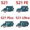 AiinAnt الأصلي  USB  موصل الشحن ميناء الكابلات المرنة For Samsung Galaxy S21 Ultra Plus FE S21+ G998B G998U G996B G996U G991B G991U G990B G990E G998N G996N G991N G990U Spare Parts