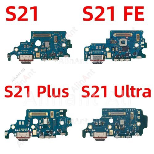 AiinAnt الأصلي  USB  موصل الشحن ميناء الكابلات المرنة For Samsung Galaxy S21 Ultra Plus FE S21+ G998B G998U G996B G996U G991B G991U G990B G990E G998N G996N G991N G990U Spare Parts