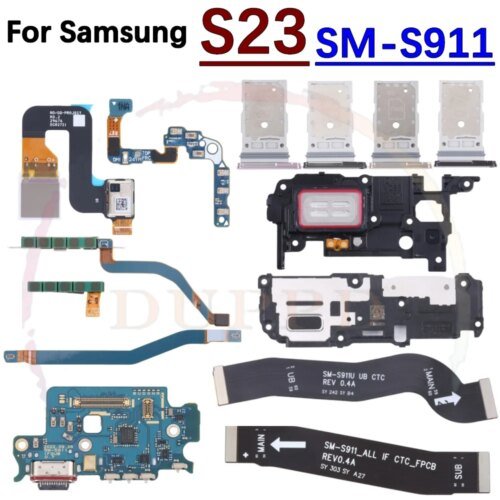 لوحة منفذ شحن لـ s23 ، s911 ، مع شاشة lcd ، كابل مرن ، مع مستشعر بصمة الإصبع ، حجم تشغيل/إيقاف تشغيل