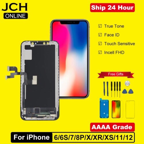 مجموعة رقمية مثالية بشاشة لمس ثلاثية الأبعاد لهاتف iPhone ، شاشة LCD ، درجة AAAA ، iPhone 6 ، 6S ، 7 ، 8 Plus ، X ، XR ، XS ، MAX ، 11PRO