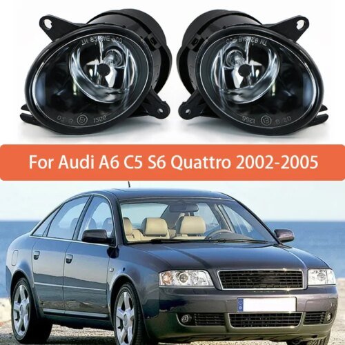 242285-dc7425.jpg لأودي A6 C5 S6 Quattro 2002-2005 الجبهة الوفير الضباب مصباح إضاءة مصباح الجمعية مع لمبات الهالوجين 4B0941699C 4B0941700C