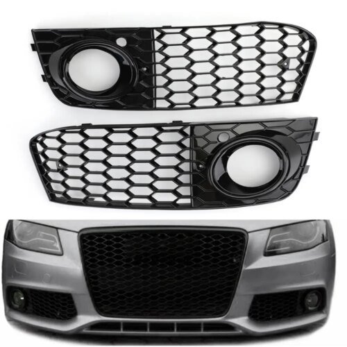 242318-dc2421.jpg لأودي A4 B8 RS4 2009 2010 2011 2012 العسل شبكة الضباب الخفيف فتح تنفيس A4 مصبغة غطاء السحب 8KD 807682 8 كيلو د 807681 أجزاء الشواية