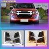 242611-897053.jpg LED النهار تشغيل ضوء DRL ل ايسوزو D-max DMAX بيك اب 2020 2021 2022 أضواء النهار الأصفر بدوره إشارة المصباح السيارات الضباب مصباح