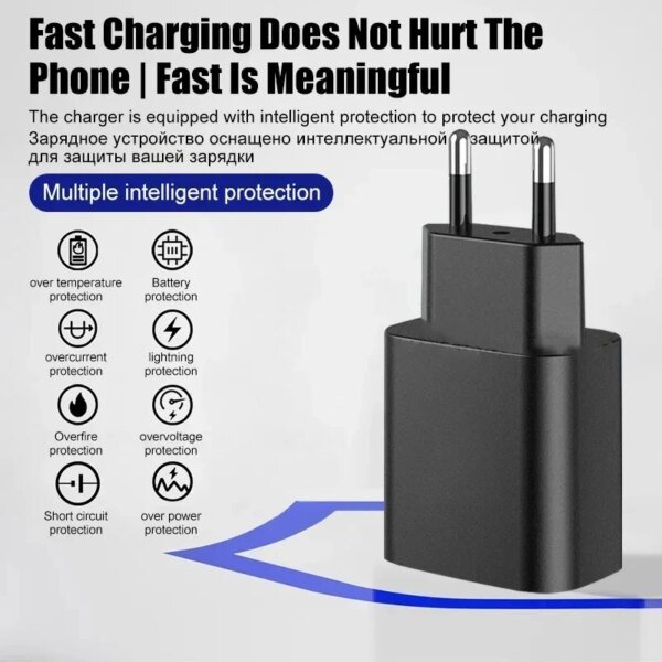 شحن سريع شاحن USB C ، شحن حائط للهاتف المحمول لسامسونج S23 ، S24 ، PD ، شحن سريع لمجرة بلس ، كابل من النوع C ، 45 واط