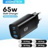 243317-7c26f5.jpg ASOMETECH GaN USB نوع C شاحن 65 واط 45 واط PPS PD QC4.0 شاحن سريع لأجهزة الكمبيوتر المحمول ماك بوك باد اللوحي آيفون 14 سامسونج S23 الترا