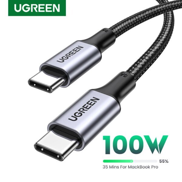 كبل من النوع C إلى USB C لماك بوك ، آيباد ، سامسونجمي ، شاوميو دي ، سلك شاحن سريع الشحن PD ، رقاقة 5a E-Marker ، W W