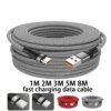 244033-0d8736.jpg كابل شحن سريع USB من النوع C و Micro USB ، يعمل بنظام Android على تمديد الشحن لهاتف huowi ، summax ، Xiaomi ، OPPO ، OnePlus ، 6A ، 3m ، 5 m