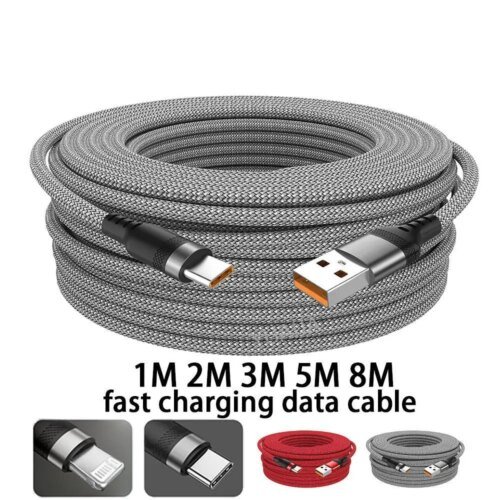 كابل شحن سريع USB من النوع C و Micro USB ، يعمل بنظام Android على تمديد الشحن لهاتف huowi ، summax ، Xiaomi ، OPPO ، OnePlus ، 6A ، 3m ، 5 m