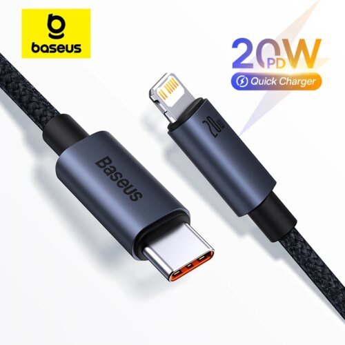 كابل Baseus 20W PD C لهاتف iPhone 14 13 12 Pro Max سريع الشحن كابل USB C لهاتف iPhone 12 Mini Pro Max كابل بيانات USB Type C
