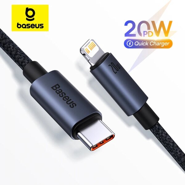 244222-83d751.jpg كابل Baseus 20W PD C لهاتف iPhone 14 13 12 Pro Max سريع الشحن كابل USB C لهاتف iPhone 12 Mini Pro Max كابل بيانات USB Type C