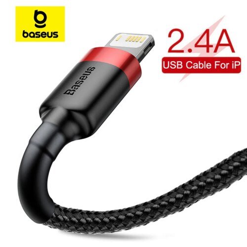 244403-77af3e.jpg Baseus USB كابل ل iPhone14 13 12 11 برو ماكس Xs X 8 زائد كابل 2.4A شحن سريع كابل ل آيفون شاحن كابل USB خط البيانات