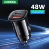 شاحن سيارة ، شحن سريع ، QC4.0 ، QC3.0 ، PD ، نوع C ، سريع ، آيفون 15 ، هاتف شاومي المحمول ، 30 واط ، جديد
