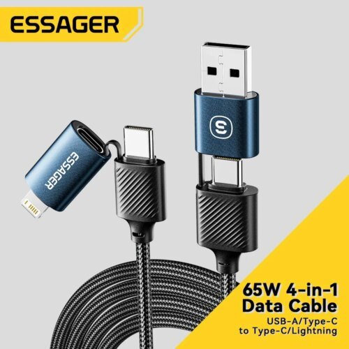 244964-05e7c8.jpg Essager 2 في 2 USB سريع ، هاتف محمول من نوع USB وphone Apple من نوع C ، ملحقات كابل شحن الكمبيوتر اللوحي
