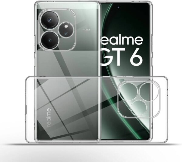 248554-2a2d2d.jpg جراب حماية من البولي يورثين الحراري لهاتف realme gt6 ، gt ، 6t ، neo6 ، 6se العالمي ، نحيف جدًا ، شفاف ، ناعم ، Tpu