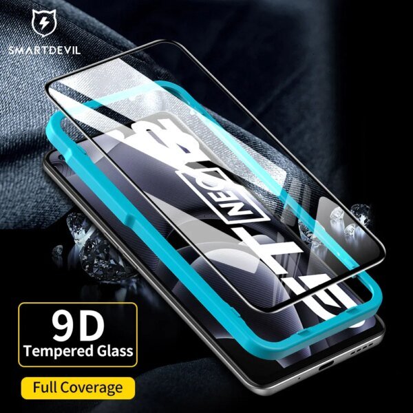 248846-8b5520.jpg SmartDevil غطاء كامل من الزجاج المقسى لـ Realme GT 6 واقي شاشة عالي الدقة مضاد للبصمة مع أداة لـ Realme GT5 GT Neo 5