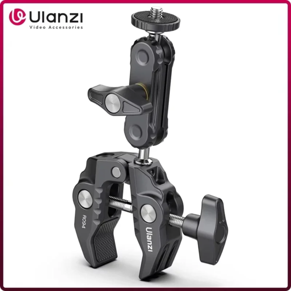 251078-9b1a9b.png Ulanzi-R094 معدن مشبك مع 360 درجة للكاميرا دسلر LED