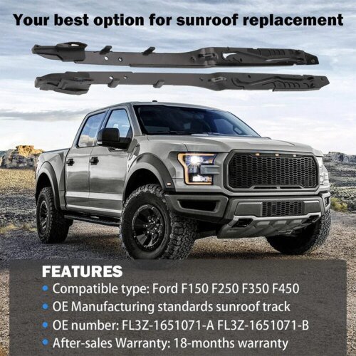 مجموعة  مسار فتحة السقف ، ملحقات السيارة الأمريكية ، إصلاح Ford-، F150-من F250 ، F350 ، F450