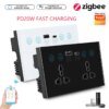 266236-859248.jpg مقبس جداري مزدوج قابس كهربائي عالمي ، منفذ مع USB ، مفتاح لمس من النوع C ، اليكسا ، صوت جوجل ، تحكم ذكي