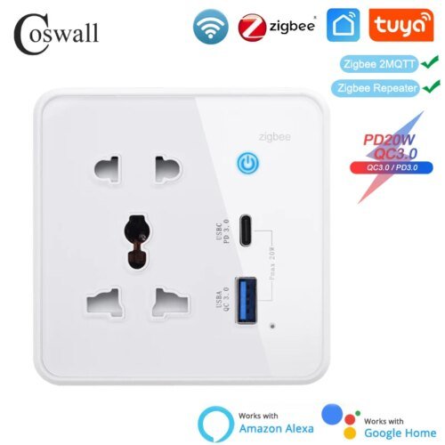 مقبس عالمي + USB مزدوج 20 واط C شاحن سريع QC 3.0 تيار مستمر 5 فولت/9 فولت/12 فولت