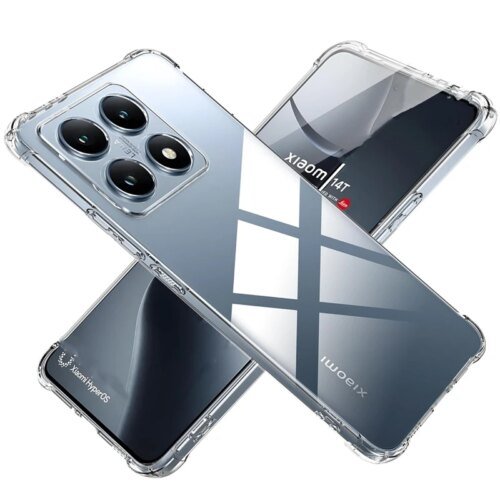 حافظة من البولي يوريثان المقاوم للصدمات بأربعة زوايا لهاتف Xiaomi 14T Pro غطاء حماية لهاتف Xiaomi 14 13 Lite 13T شفاف كابا Fundas Coque