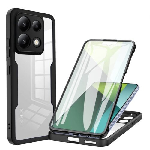 حافظة لهاتف Xiaomi Poco X6 5G 360 شاشة كاملة غطاء حماية للكمبيوتر الشخصي لهاتف Poxo Poko Little Pocco X6 X 6 6X Pocox6 مقاوم للصدمات Clear Funda
